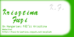 krisztina fuzi business card